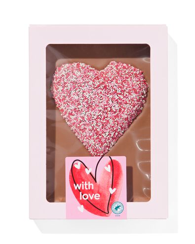melkchocolade tablet met hart 200gram