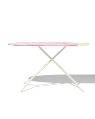 strijkplank met roze overtrek 120x38