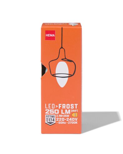led kaars glass frost E14 2.5W 250lm