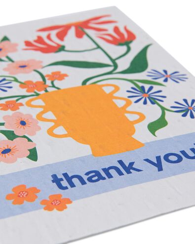 wenskaart 'thank you!' met bloemenzaadjes