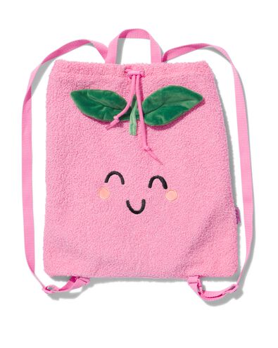 gymtas roze fruit met trekkoord