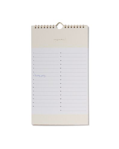 verjaardagskalender 28x16 met bloemen