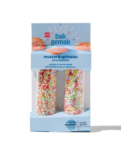 versierplezier strooiselmix musket en sprinkles - 2 stuks