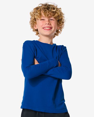 naadloos kinder sportshirt felblauw