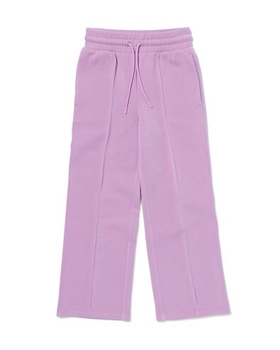 kinderbroek met siernaad paars