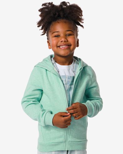 kindervest met capuchon groen