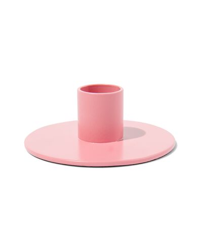 kandelaar &Oslash;8.5x3 roze metaal