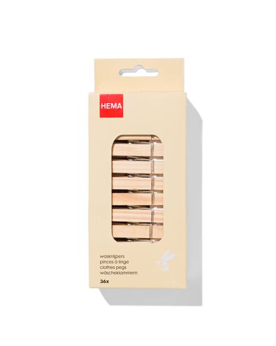 wasknijpers hout - 36 stuks