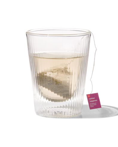 dubbelwandig glas streep reli&euml;f 200ml