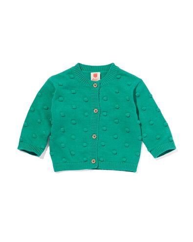 gebreid babyvest met noppen groen