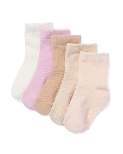 babysokken met katoen - 5 paar roze