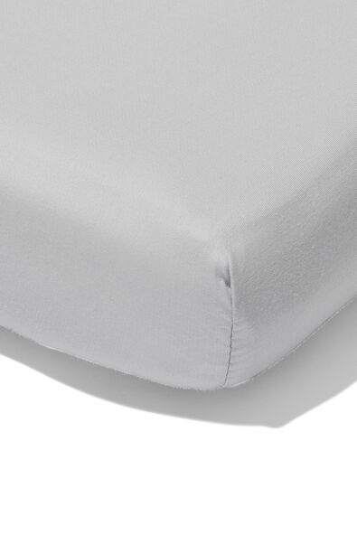 hoeslaken voor topper 180x220 hotel katoensatijn lichtgrijs