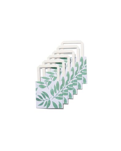cadeautasjes papier 13x13x7 bladeren - 6 stuks