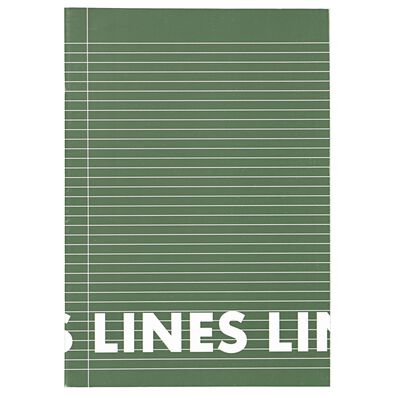 schriften groen A4 gelinieerd - 3 stuks
