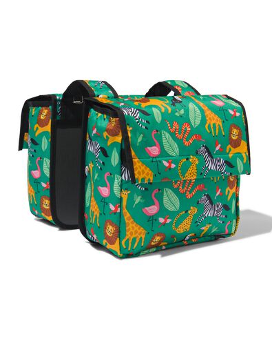 dubbele fietstas 20L rPET dieren 30x26x13