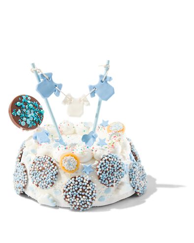 versierplezier eetbare sprinkles - babyfeest blauw