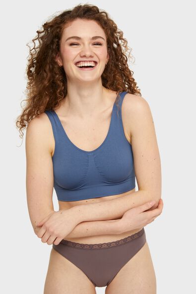 niet voorgevormde top naadloos blauw