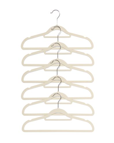 kledinghanger velours wit - 6 stuks