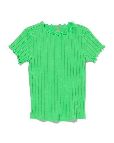 kinder t-shirt met ribbels groen