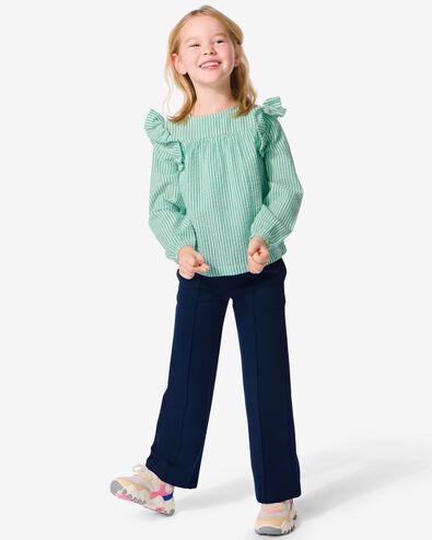 kinderbroek met siernaad donkerblauw