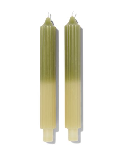 huishoudkaarsen met ribbels &Oslash;3.5x25 groen - 2 stuks