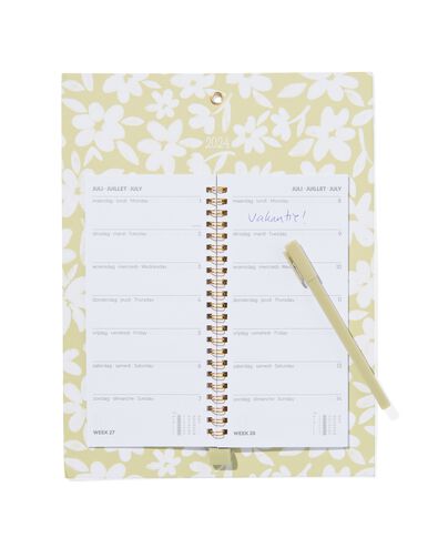 weekkalender 2024 - 30x24 groene bloemen