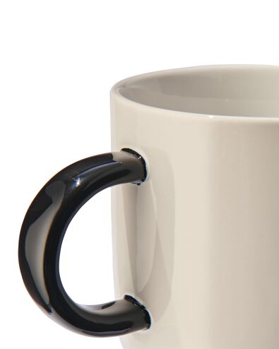 mok aardewerk wit/zwart 350 ml - M
