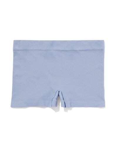naadloze damesshortie rib blauw