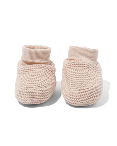 newborn sloffen gebreid beige