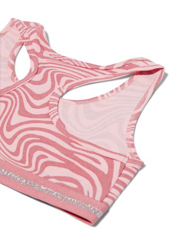 kinder croptops stretch katoen - 2 stuks oudroze
