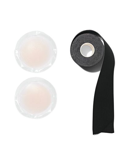 boobtape zwart 5m inclusief tepelpads