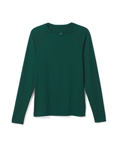naadloos dames sportshirt donkergroen