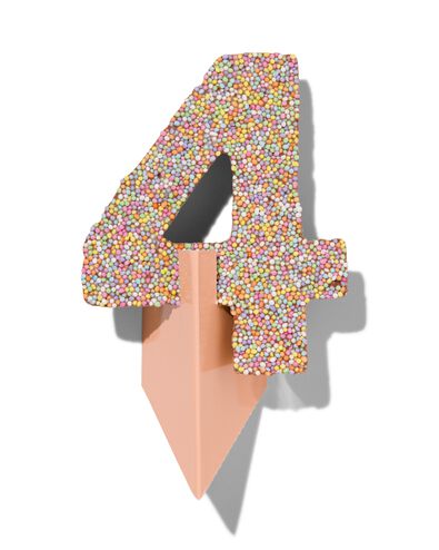 chocolade feestcijfer 4 met discodip