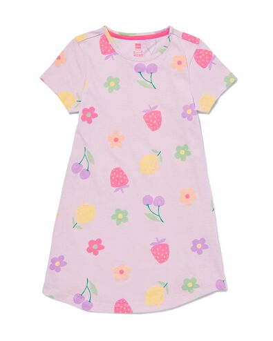 kinder nachthemd katoen fruit lila