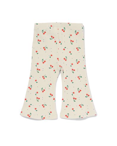 flared rib babylegging met kersen ecru