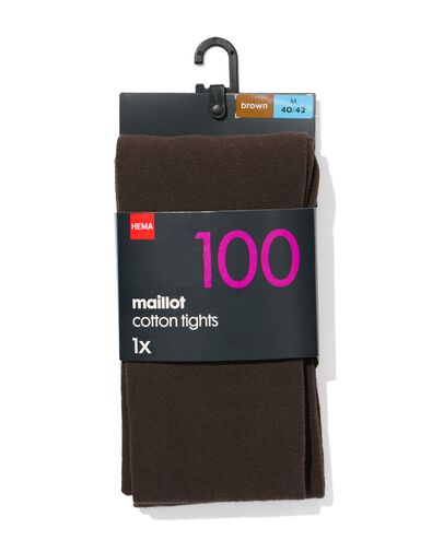 maillot katoen 100denier bruin