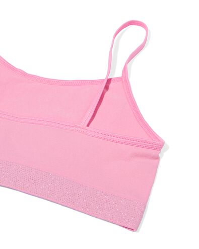 kinder soft tops naadloos met glitters - 2 stuks roze