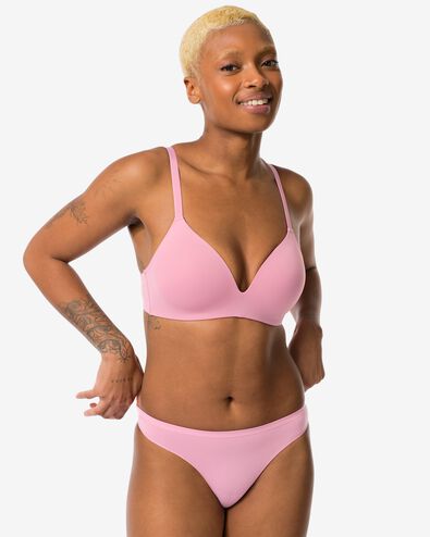 damesstring naadloos micro roze