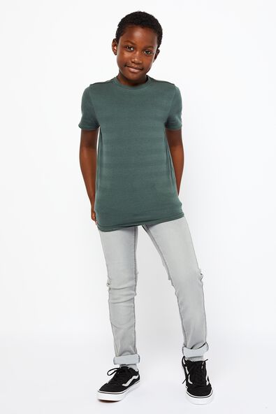 kinder broek jogdenim skinny fit grijs