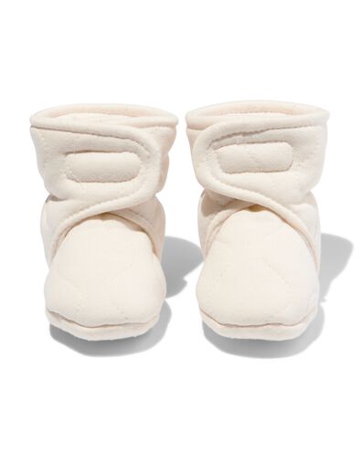 newborn sloffen gewatteerd gebroken wit