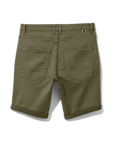 heren short jogdenim legergroen