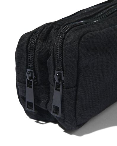 etui met dubbele rits zwart