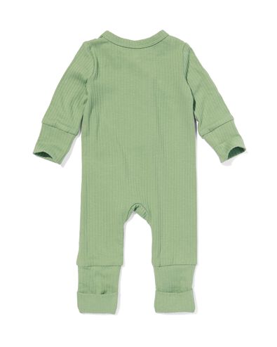 newborn meegroei jumpsuit rib met bamboe stretch groen