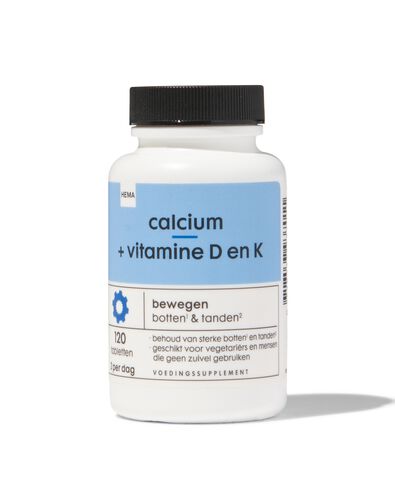 calcium + vitamine D en K - 120 stuks