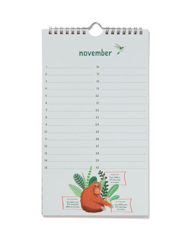 verjaardagskalender dieren 28x16