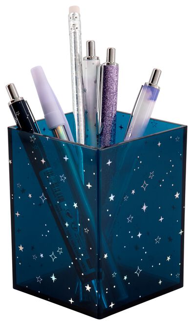 pennenbakje blauw met sterren 10x7x7