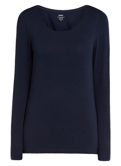 dames t-shirt donkerblauw