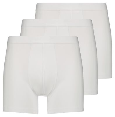 lange herenboxers katoen/stretch - 3 stuks wit