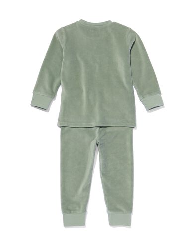 babypyjama rib velours lichtgroen
