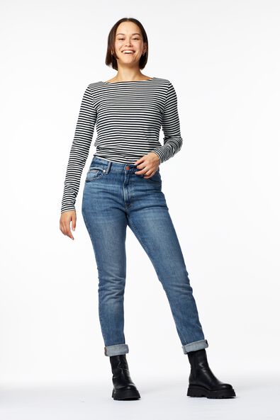 dames t-shirt boothals zwart